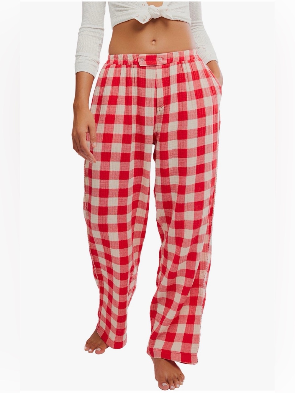 Free People Intimately Be Mine Atlas Red Combo 💯 Cotton NWT